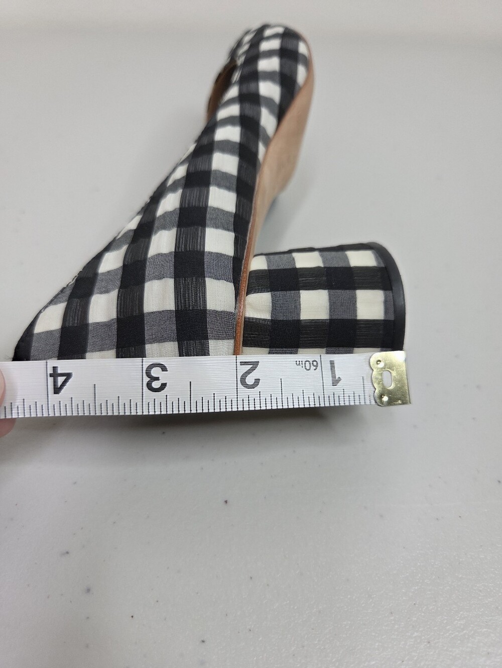 Loeffler Randall Ina Black & White Gingham Checkered Block Heel Almond Toe Pumps - Picture 16 of 16
